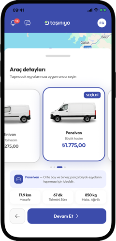 Taşınıyo mobil uygulama