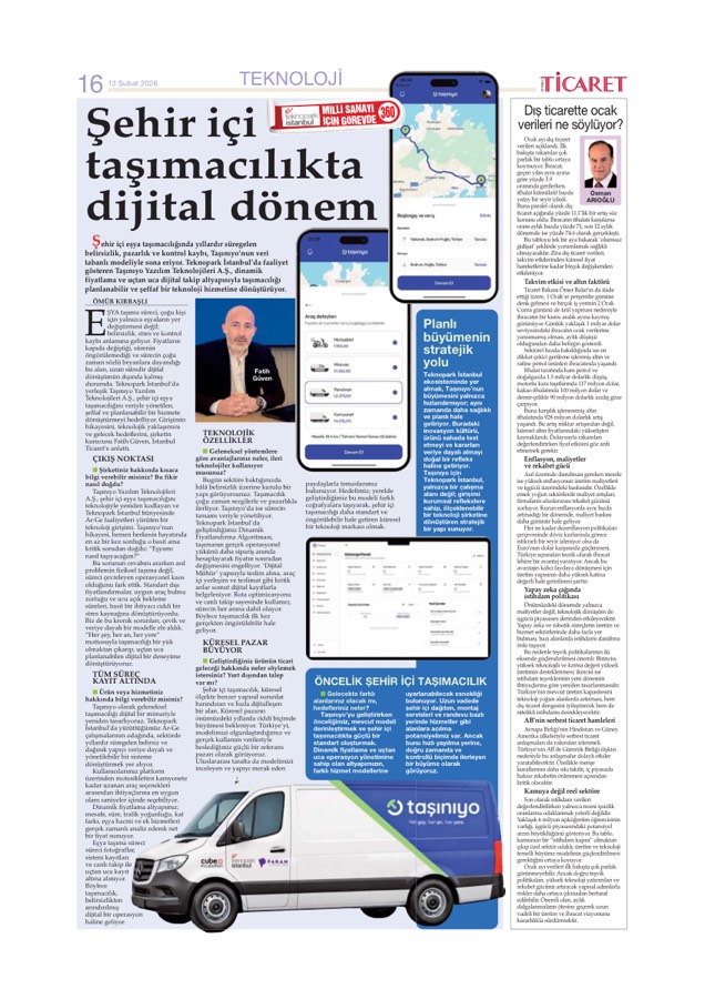 İstanbul Ticaret Gazetesi 16. sayfa